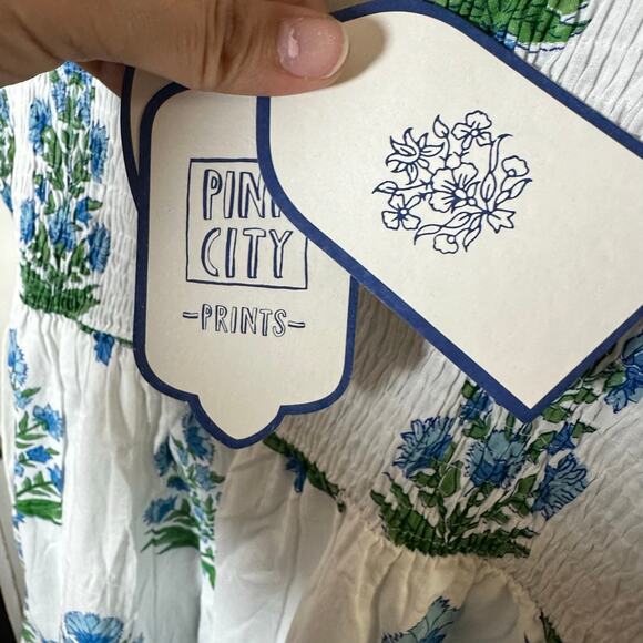 Pink City Prints Elena Dress in Vintage Posey - Picture 9 of 10